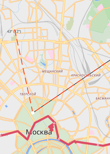 Линейка на карте